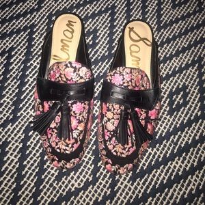 Like new Sam Edelman floral loafer mules